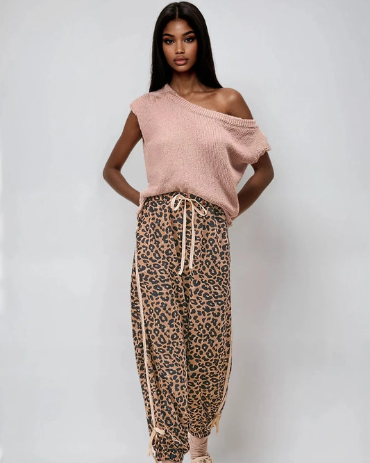 Wild Prowess Jogger – Leopard Luxe Waffle Knit